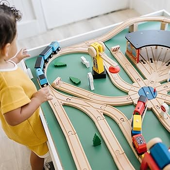 melissa&Doug メリッサアンドダグ 車 電車 木製 Amazon.com: Melissa & Doug Wooden Magnetic Train Cars - 8